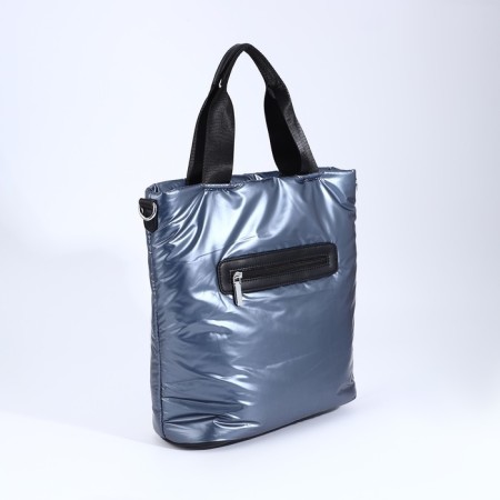 Luggage bag, external pocket, long belt, gray-blue color-1