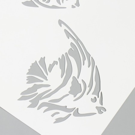 The "fish" stencil 15x15 cm-2