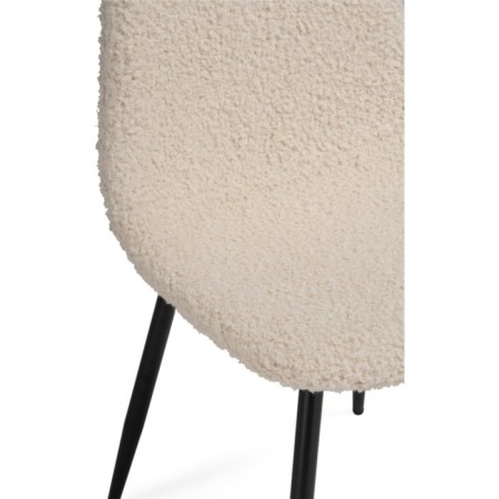 Metal frame chair Lilu Metal/Builder fabric, black/beige 45x52x86 cm-6