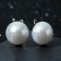 Earrings with pearls "Flower" Dawn, white in silver