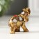 Polystone souvenir "Little Elephant with Mirror Mosaic and Rubin on the Popon" 3.8x3.5x1.8 cm 544919