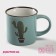 Ceramic share mug "Cactus", 180 ml, blue color