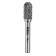 Borfraz for metal Denzel 72017, carbide, cylindrical. rounded, type-s, 10 mm