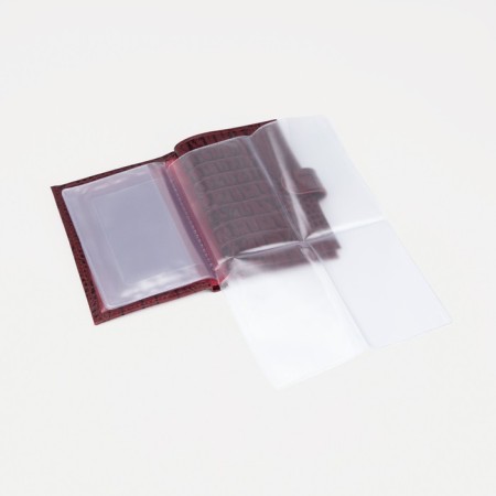 Cover for autoDocations and passports on the button, burgundy color-4