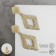 Earrings Metal "Caribbean" Rombs, Color Gold