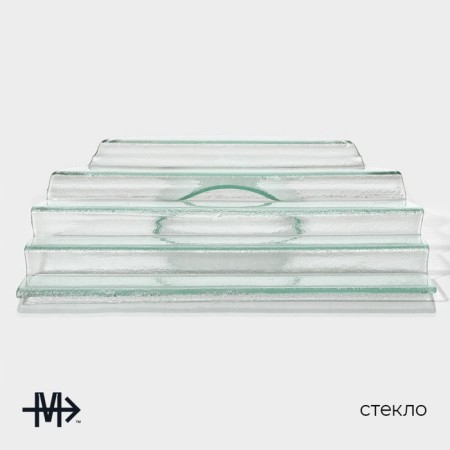 Glass Serving Magistro "Avis", 5 steps, 41.5 × 51 × 14.5 cm-1