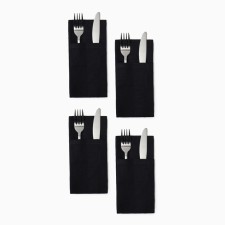 A set of envelopes for the Home Collection Black-4pcs, 22x10cm, 54%linen, 46%HL