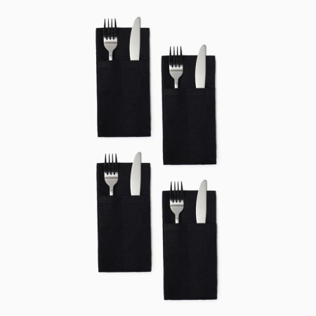 A set of envelopes for the Home Collection Black-4pcs, 22x10cm, 54%linen, 46%HL
