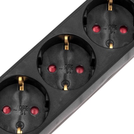 Extension cord Standard 5 nests, 3m, 3x1.0mm², s/s, with a switch, black rexant-3