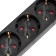 Extension cord Standard 5 nests, 3m, 3x1.0mm², s/s, with a switch, black rexant