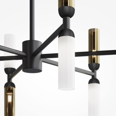 Suspension lamp Maytoni Mod177PL-12G, 12XG9, 28W, 65x65x66 cm, black color-1