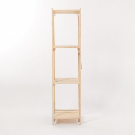 The rack wooden reinforced, 4 adjustable shelves, screw connection, 125x45x28 cm-2