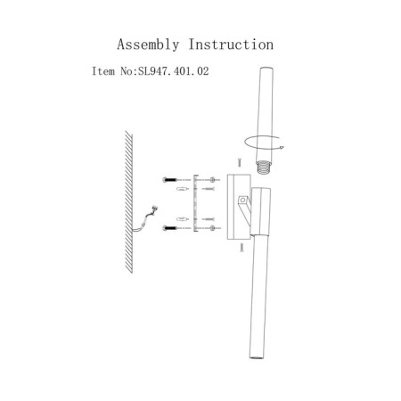 Sconces st. SL947.401.02. Laconicita. 2x5 watts, G9, 4000k, 60x10 cm, black color-6