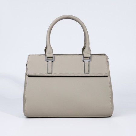 Luggage bag, external pocket, light-gray color