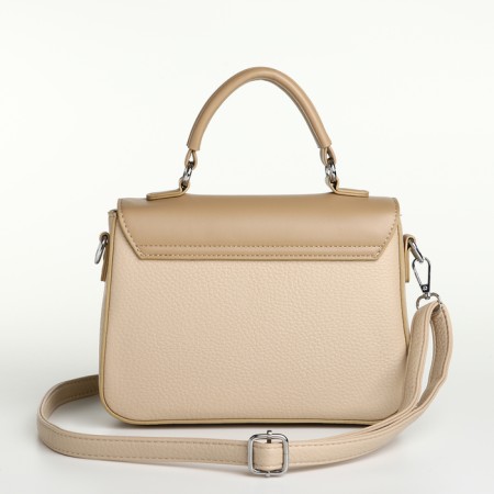 Women's bag on the Textura valve, small size, milk color-2