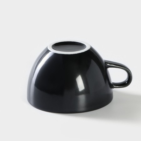 Porcelain coffee coffee "Watercolor", 320 ml, black color-2