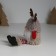 Souvenir Textile "Dwarf in a gray lamb hat with horns" 6.2x9.5x18.5 cm