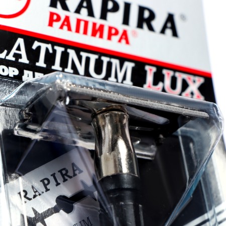 T-shaped razor Rapira "Platina Lux" + 5 blades, 3 packages-2