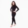 Female thermal underwear (jumper, leggings), black/red color, size 56