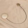 Picking for curtains "Circle", d = 4 cm, beige/white color