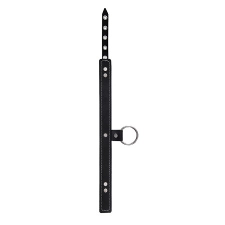 Collar single -layer narrow pecado bdsm, genuine leather, black color-3