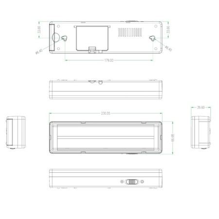 Emergency lamp LED era DBA-1, 230x67x40 mm, IP20, LED, 6W, 360LM, white color-13