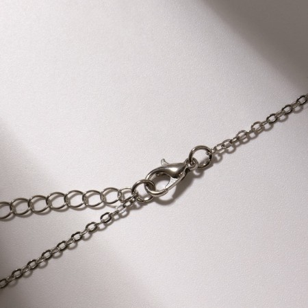 Pearl pearl, white color in silver, 40 cm-2