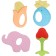 A set of silicone teeters "berry", with a rattle, 4 pcs., In the case, crumb I