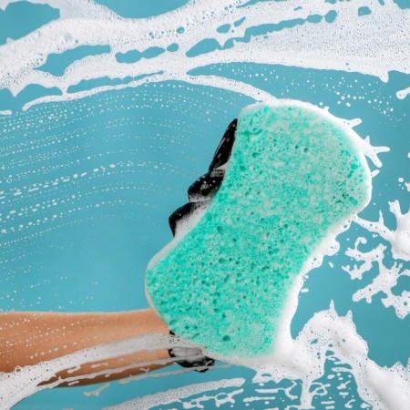 Car sponge "Shine", two -layer, 180 x 100 x 50 mm-1