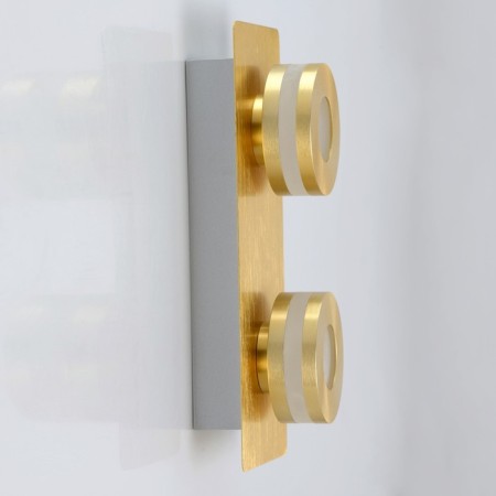 Punctum lamp 2x5W LED IP44 gold 10x24x6.5cm-5