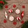 Set of jewelry plastic 22 pcs "Frosty day" Patterns, red-white