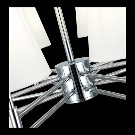 Ceiling EVOLUCE lamp. Sle105403-08. Lagoro. 8x40 watts, E14, 72x72x40 cm, chromium color-9