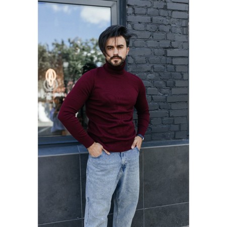 Jumper male ise, size 56, burgundy color-12