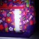 Baby backpack on lightning, external pocket, reflective strip, lilac color