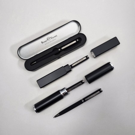 Switching handle, 1.0 mm, BrunovisConti firenze, blue rod, metal case Soft Touch Black, in a tube-6