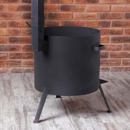 Bake under a cauldron 22 l d = 46 cm, with a chimney, with a door-4