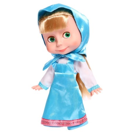 Doll "Masha" voiced, 25 cm, 3 verses and a song, in a blue dress-1