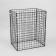 The basket-drill is folding, on wheels, 1 shelf, 60 × 40 × 80 cm, black color is black