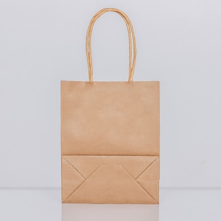 Craft bag without printing, round handle, 15 x 11 x 6 cm, 120 g-1