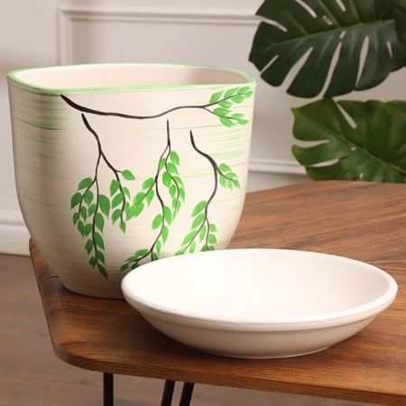 Flower pot "shrub" painting 6 l-1