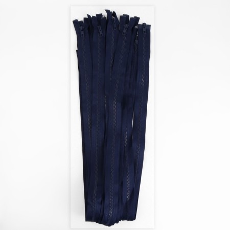 Lightning "Tractor", No. 5, connective, 2 runners, automatic locks, 100 cm, dark blue color-2