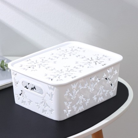 Storage container with a lid "Bells", plastic, 25.5 × 20 × 11 cm, color mix-5