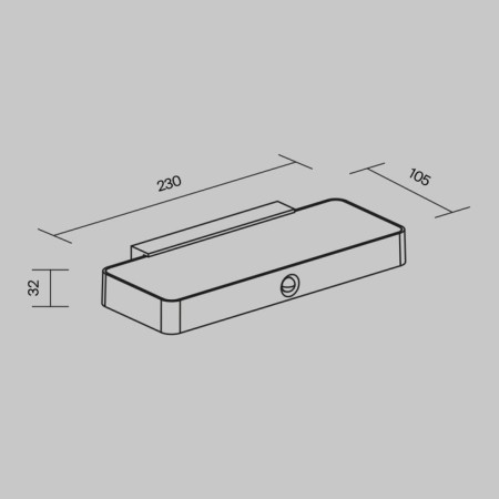 Bra Outdoor OSL456WL-L2GF3K, 2W, 23x10.5x3.2 cm, LED, 150LM, 3000K, graphite color-6