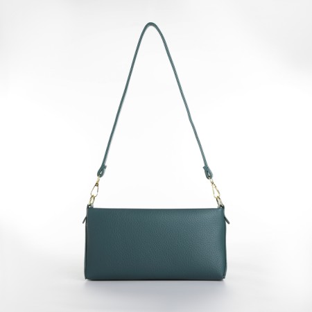 Bag Women's Cross-Bodi with a zipper, green color