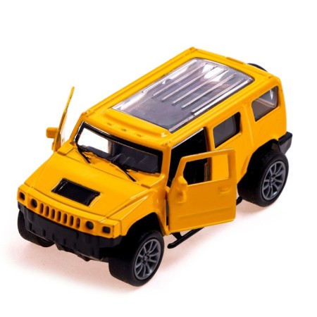 Set of metal machines "Classic", 4 pieces, 1:48, inertia, doors open-3