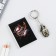 Gift set: notebook A7, 16 sheets and wooden keychain "Real men's"