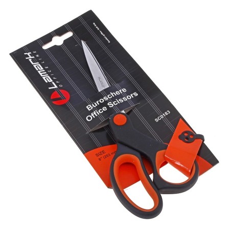 Lamark scissors 20.3 cm with plastic handles and soft inserts, orange