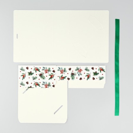 Folding New Year's Box "New Year's Wreath", 16.5 x 12.5 x 5 cm, New Year-6