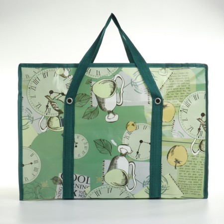 Lightning bag, external pocket, green color-1