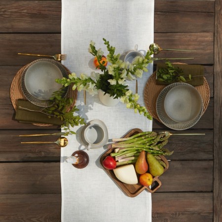 Walking on the table Ethel Home Collection 40x146 cm, 100% flax-1